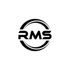 RMS letter logo design with white background in illustrator, vector logo modern alphabet font overlap style. calligraphy designs for logo, Poster, Invitation, etc.