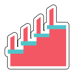 Sticker HANDRAIL design vector icon