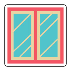 Sticker WINDOWS design vector icon