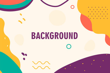 Memphis abstract art background