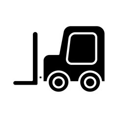 Solid FORKLIFT design vector icon