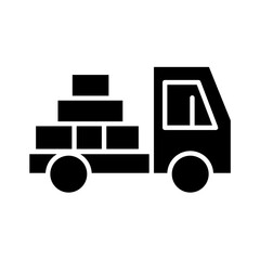 Solid PICK UP design vector icon