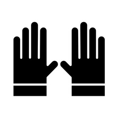Solid PROTECTIVE GLOVES design vector icon