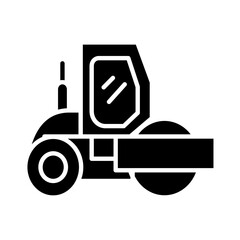 Solid ROAD ROLLER design vector icon