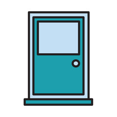 Filled Line DOOR design vector icon