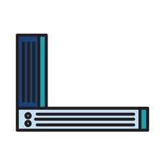 Filled Line LINE design vector icon