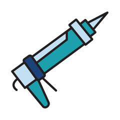 Filled Line SILICON GUN design vector icon