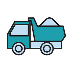 Filled Line TRUCK design vector icon