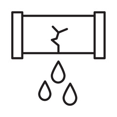 PIPE LEAK design vector icon