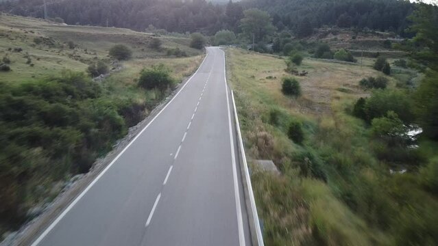 Carretera solitaria en la provincia de Teruel, The Silent Route, La Ruta del Silencio.