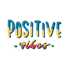 Positive Vibes Sticker. Chill Out Lettering Stickers