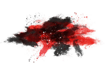 Black and Red Watercolor modern brush style with colorful texture for your template.