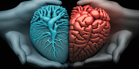 Wellness concept. Body and brain harmony meditation - Generative AI