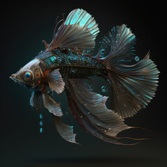 cyber robot in form of mechanical fish 
