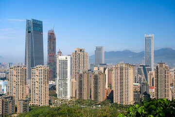 Fototapeta na wymiar 台湾 台北市 象山、展望台（煙火平台）から見る台北の街並み