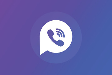 Call icon with speech bubble vector design