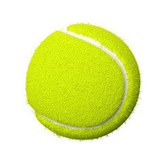 Tennis ball isolated on transparent background. 3D rendering. - obrazy, fototapety, plakaty