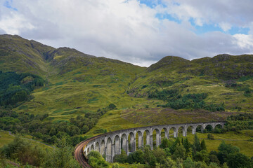 Naklejka premium The Glenfinnan Viaduct in the Scottish highlands 