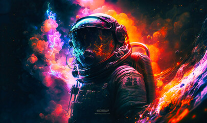 Fototapeta premium As the spacecraft hurtled through the void, the astronaut remembered the years of training and preparation that led up to this moment