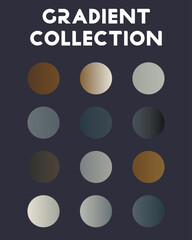 Big set of gradients. Color transition. Vector illustration