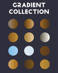 Big set of gradients. Color transition. Vector illustration