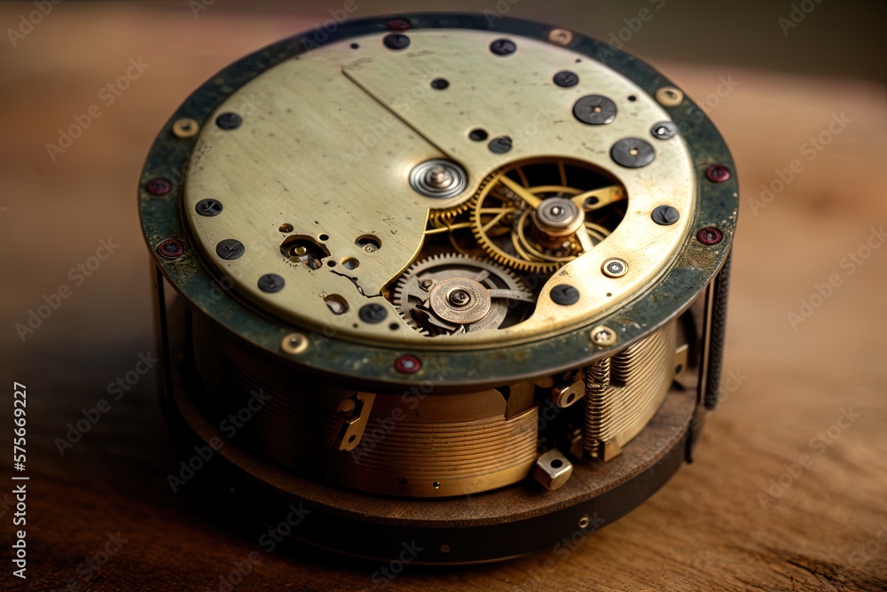 Poster mechanism and clockwork with a tabletop dial for servicing generative ai