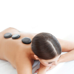 Obraz na płótnie Canvas Spa stone massage session