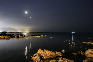 Congiunzione luna venere giove © Stefano Piazza