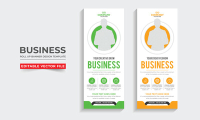 Business roll up banner template design