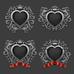 Set of hearts. Coat of arms - 575670296
