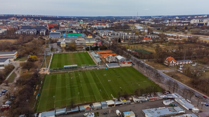 Widok na boisko Warta Poznań
