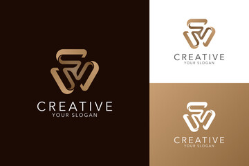 Luxury and elegant letter S abstract logo monogram