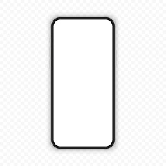 Blank screen phone template. Smartphone. Realistic device template. Mobile phone mockup. Vector graphic