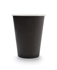 Paper disposable cup isolated.