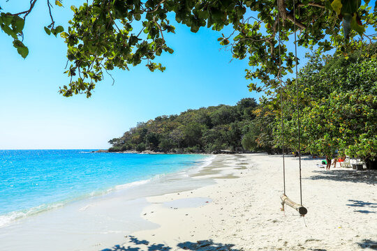 Beautiful White Sandy Beach on the Samet Island, Thailand