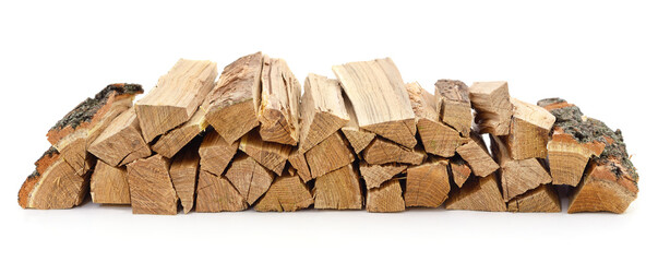 Pile of firewood. - Powered by Adobe