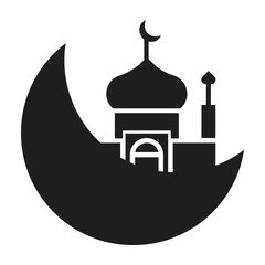 Obraz premium Abrahamic, islam, moon icon