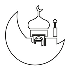 Abrahamic, islam, moon icon