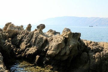 strange rock formations, Lopar, island Rab, Croatia