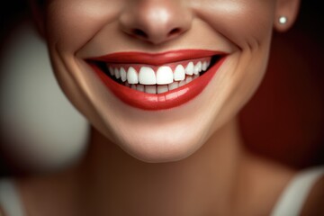 Fototapeta premium A smile with perfectly white teeth, Generative AI
