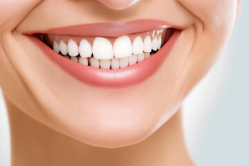 A smile with perfectly white teeth, Generative AI