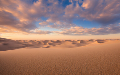 Fototapeta na wymiar 砂漠、砂の小山