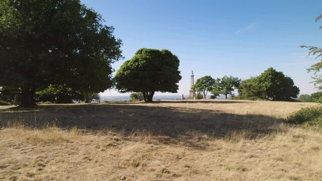 Coombe Hill Buckinghamshire Valley Countryside Monument Drone Aerial Cinematic