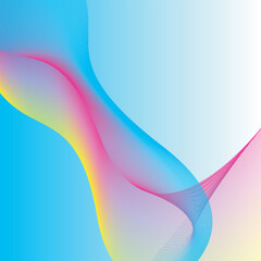  Simple abstract colorful wave background