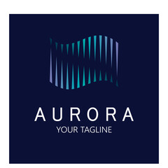 aurora logo design icon illustration vector template