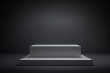 Platform or empty pedestal. Podium for product.
Gray Box