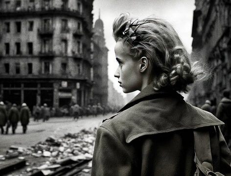 Imaginary Berlin after the bombings of WWII - generative AI