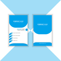 Modern vertical business card template design in creative concept.