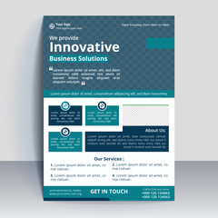 Modern Blue Corporate Flyer Business Banner Template 
