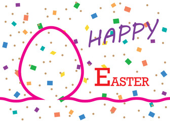 Happy Easter greeting card design for web and print.